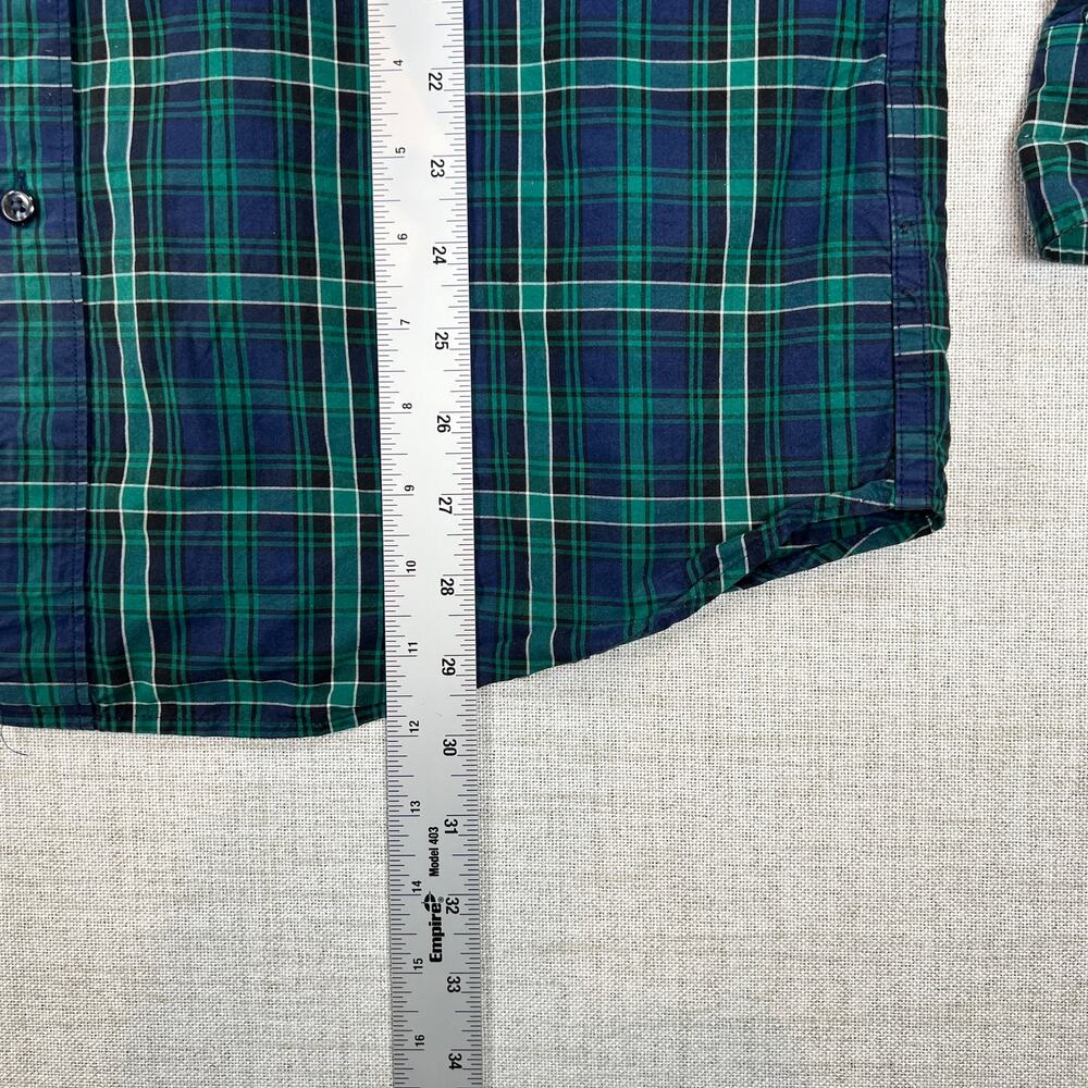 J Crew Slim Fit Dress Shirts Mens L Blue Green Plaid Long Sleeve Lot of 2 - Picture 13 of 13